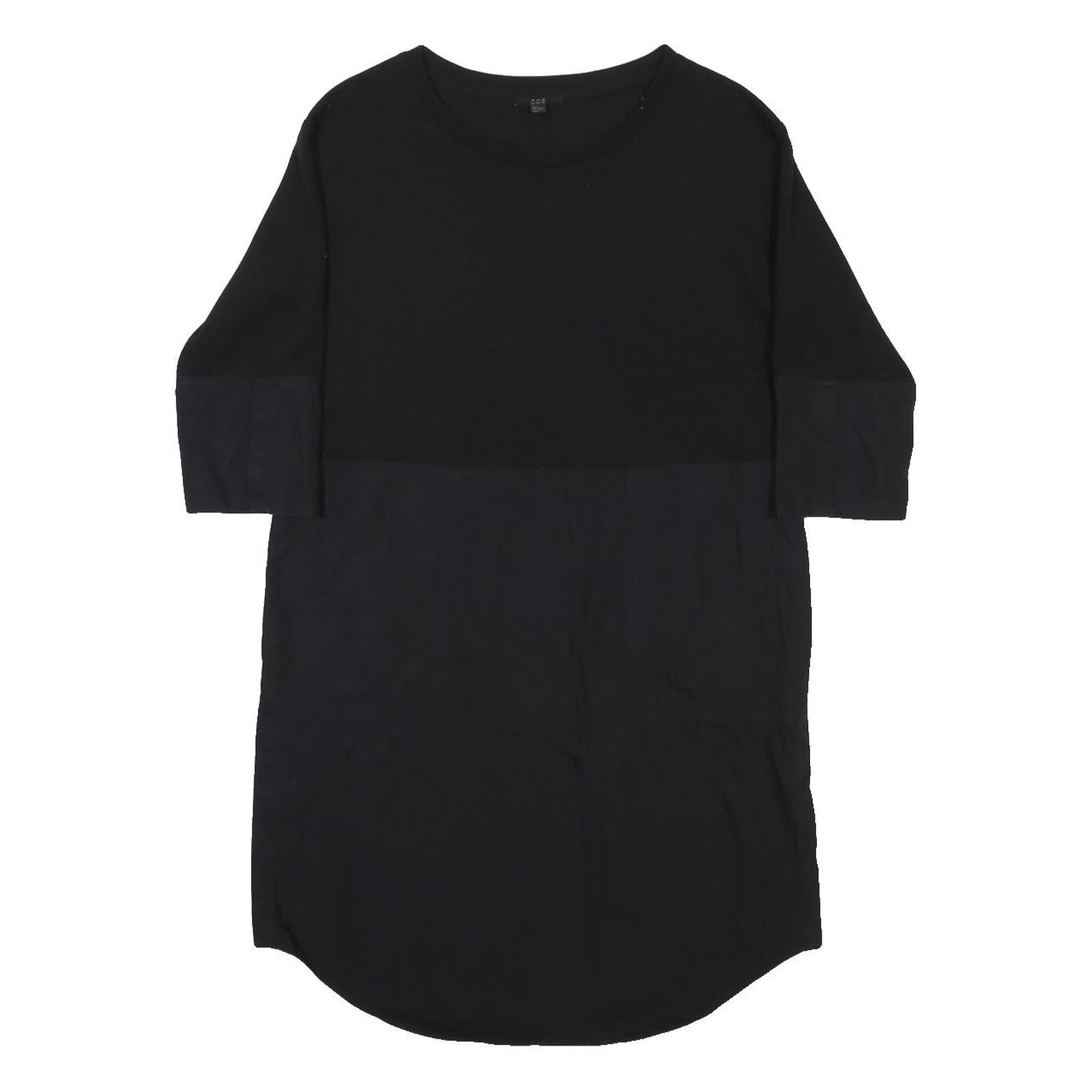 COS Womens Black Dress Day Polyester Blend Midi M Comfortable Style