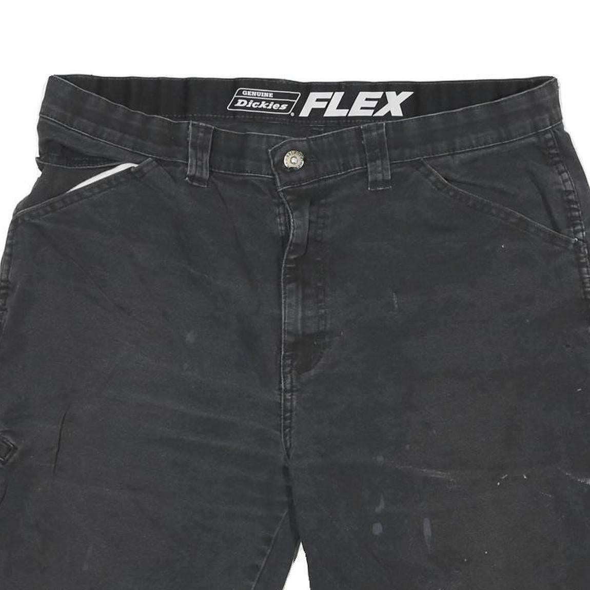 DICKIES Mens Shorts Black XL W34 Workwear Cotton Blend Regular Fit Utility