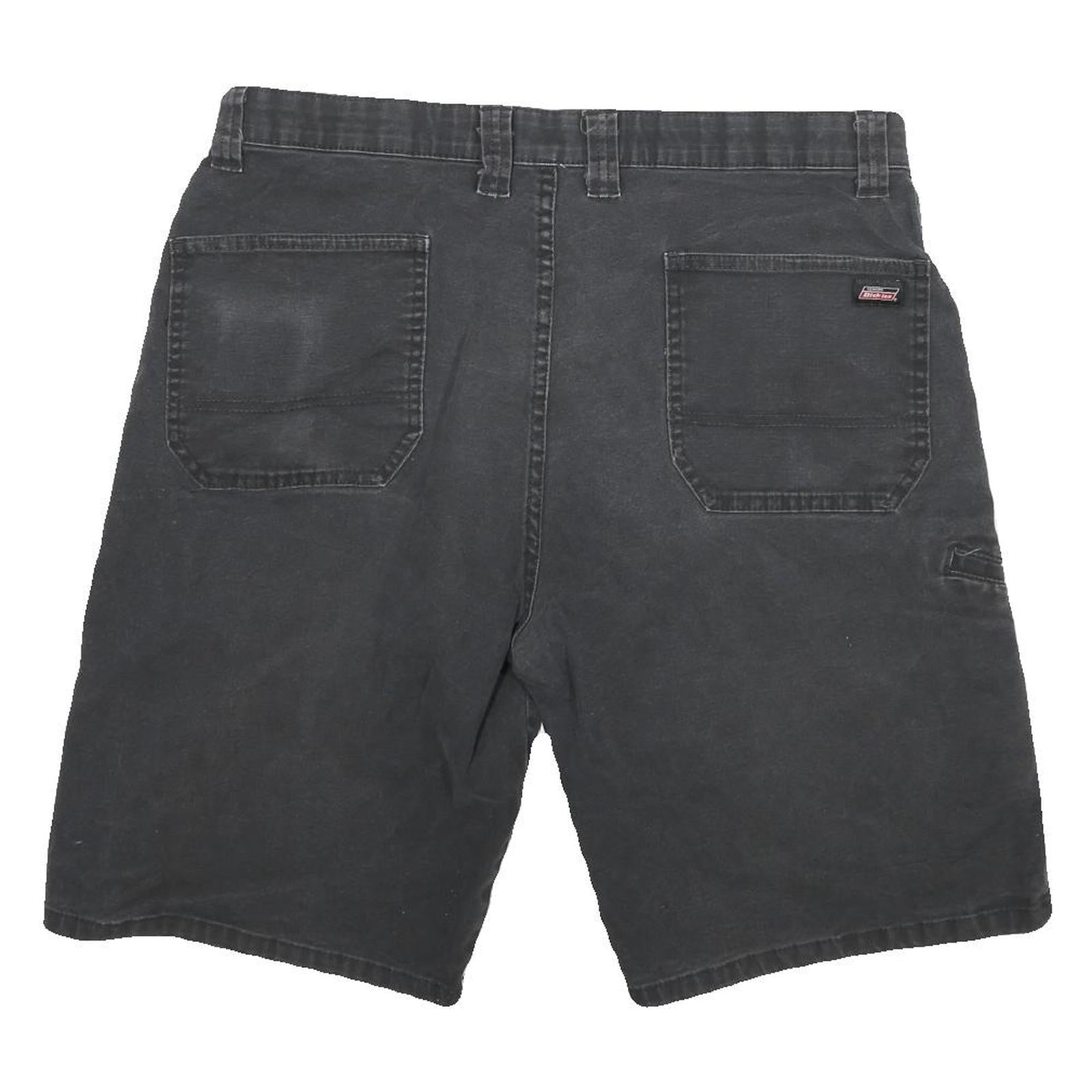 DICKIES Mens Shorts Black XL W34 Workwear Cotton Blend Regular Fit Utility