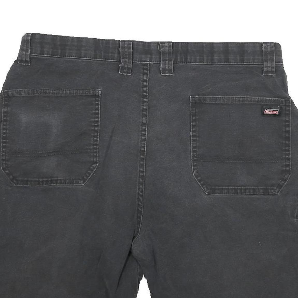 DICKIES Mens Shorts Black XL W34 Workwear Cotton Blend Regular Fit Utility