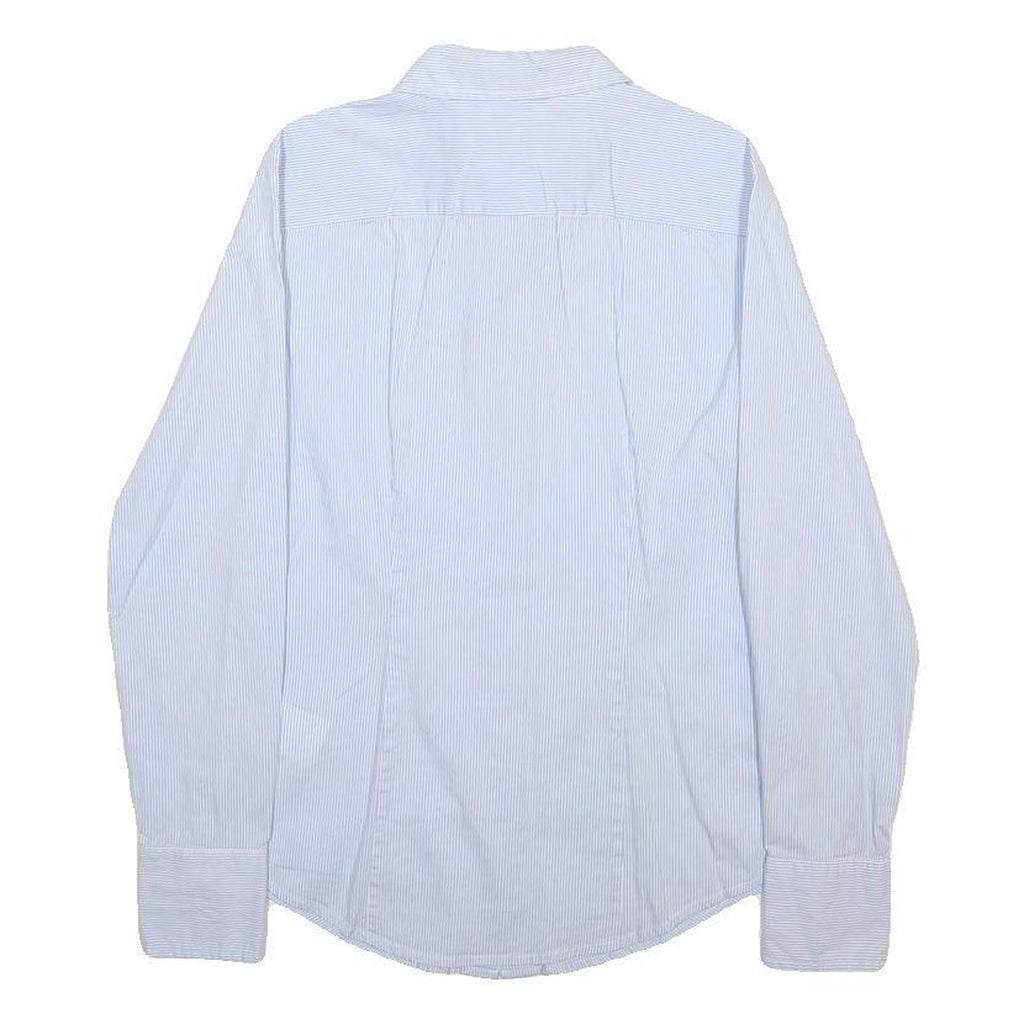 MAX&CO Womens Blue & White Striped Shirt UK 4 Cotton Blend Classic Button Up