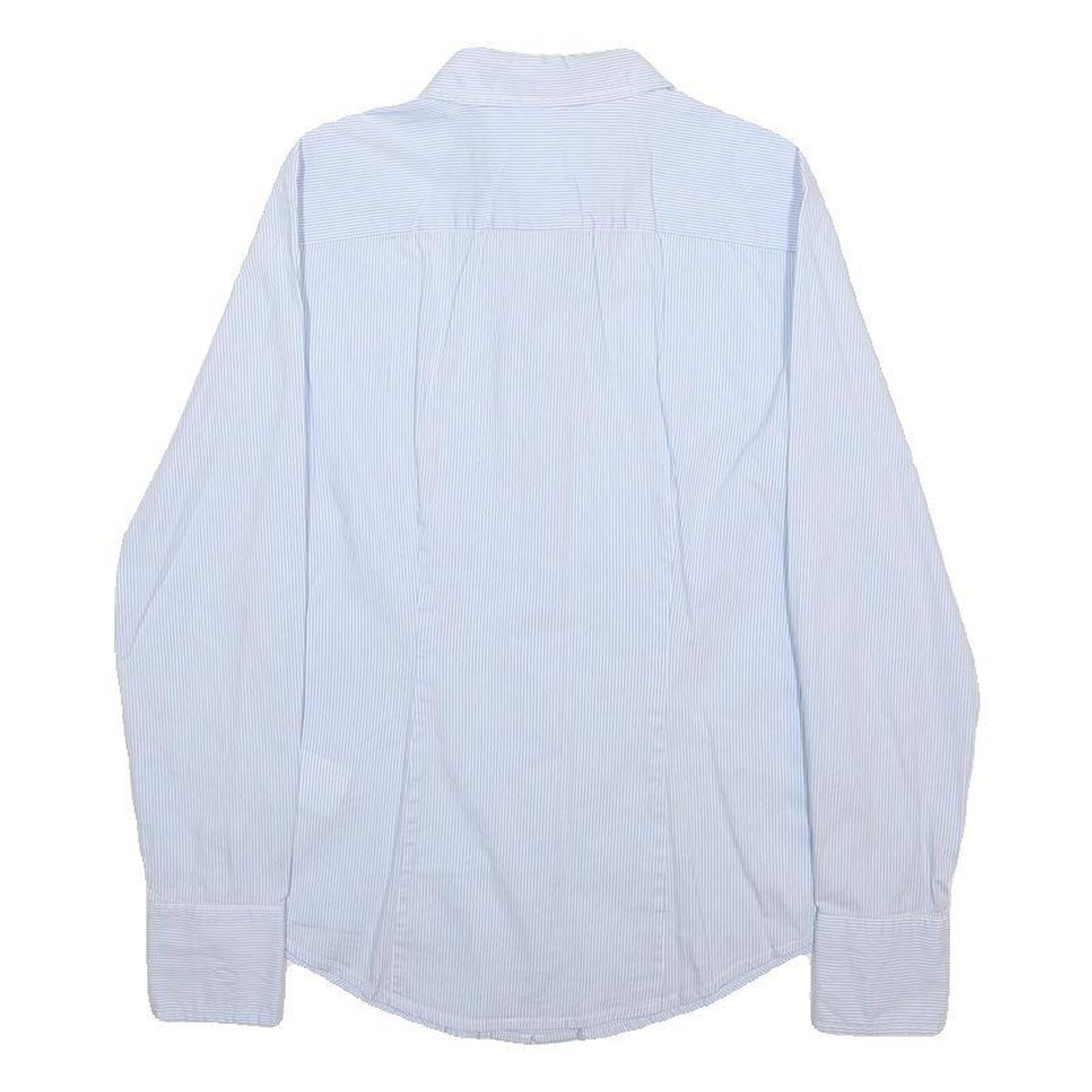 MAX&CO Womens Blue & White Striped Shirt UK 4 Cotton Blend Classic Button Up