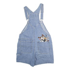 WARNER BROS Womens Blue Denim Cotton Loose Dungarees M W36 L5 Looney Tunes