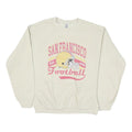 GILDAN Mens Cream San Francisco Football Crew Neck M Vintage Style Sweatshirt