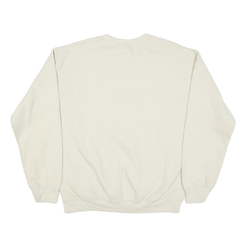 GILDAN Mens Cream San Francisco Football Crew Neck M Vintage Style Sweatshirt