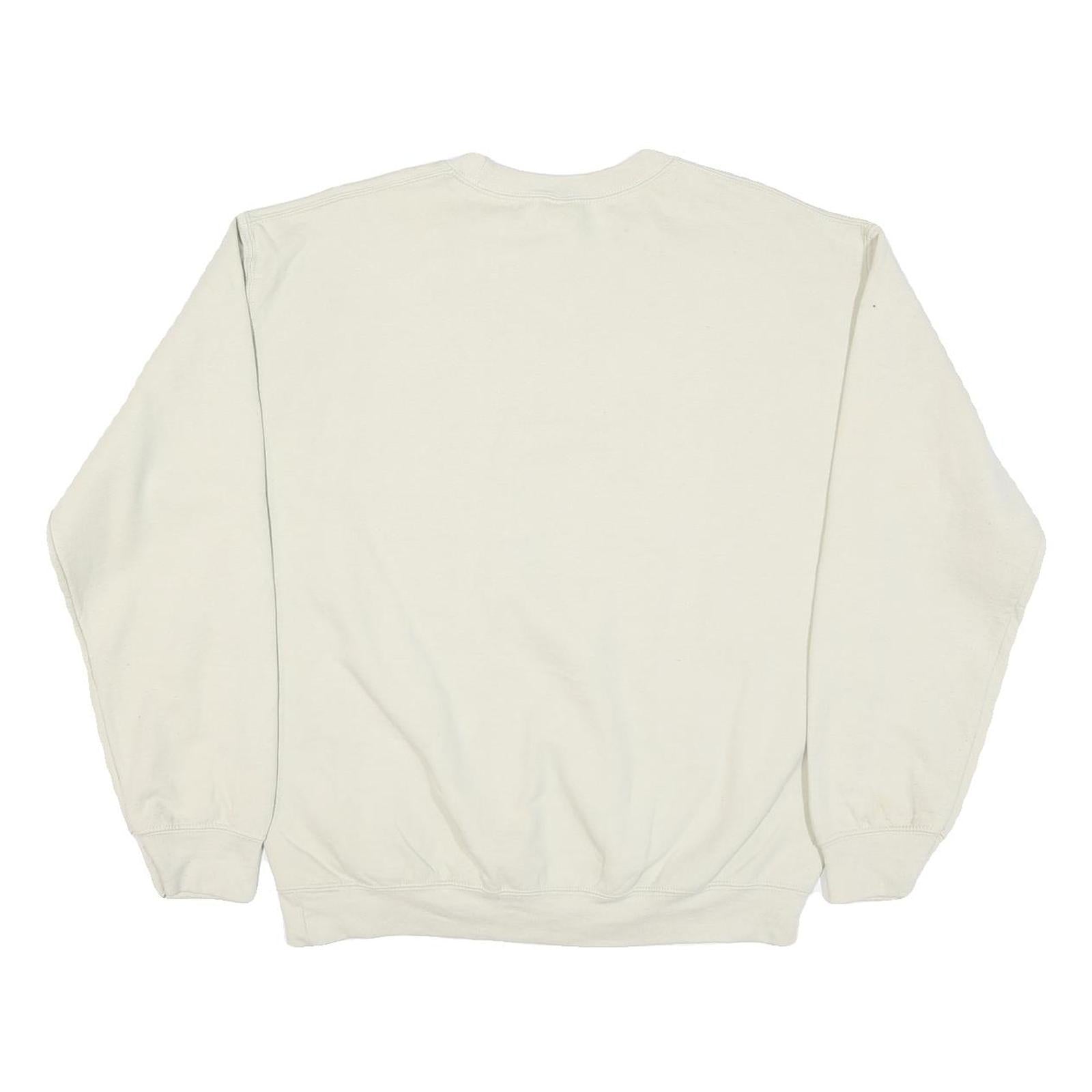 GILDAN Mens Cream San Francisco Football Crew Neck M Vintage Style Sweatshirt