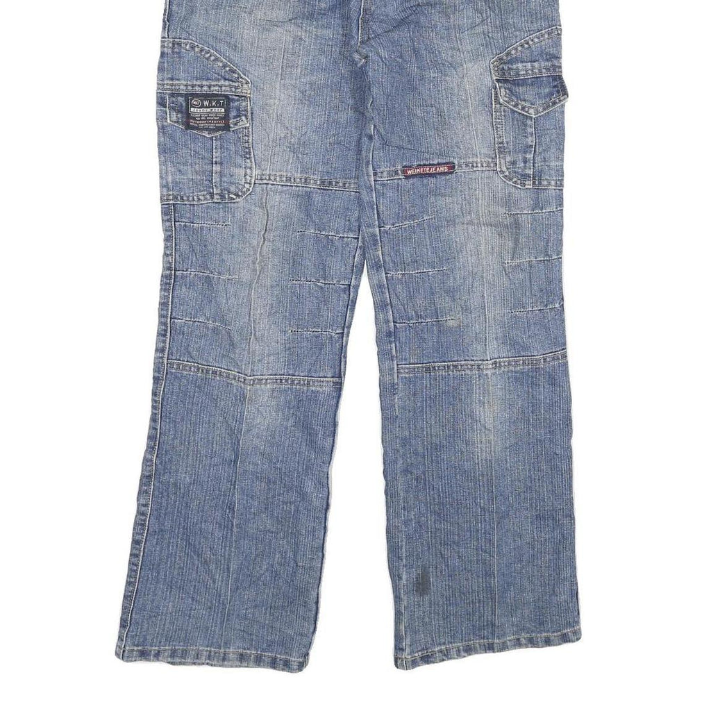 WEIKETE Mens Jeans Blue Regular Straight Denim W28 L28 Casual Style