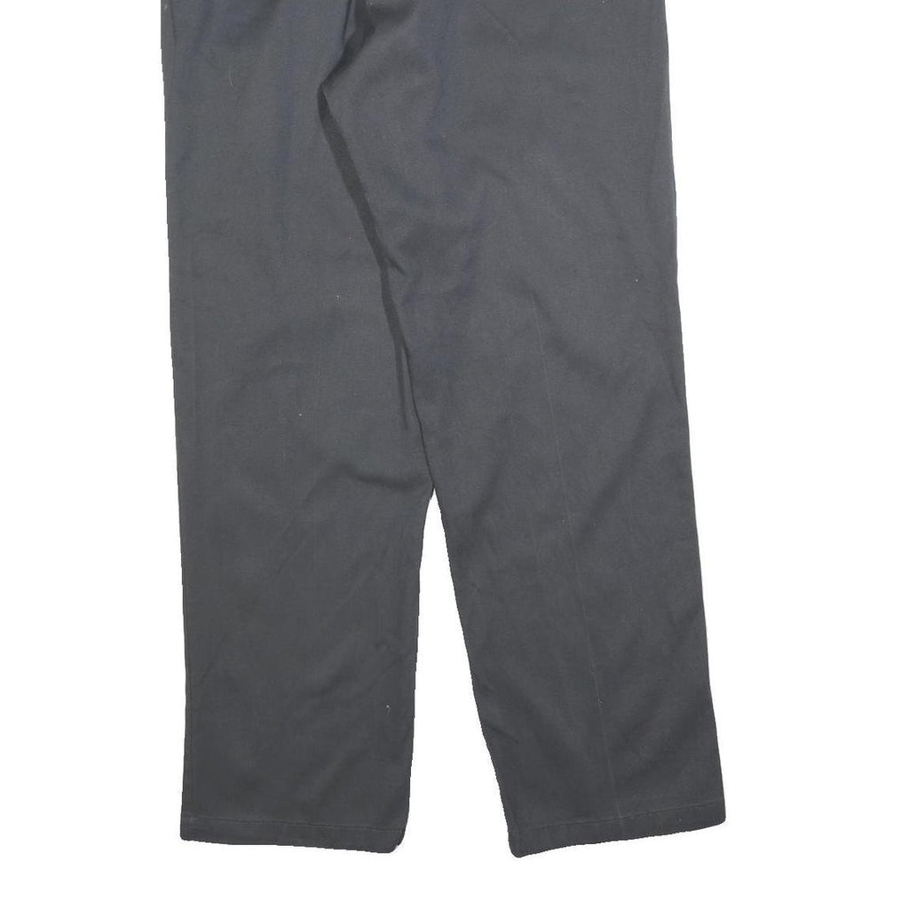 DICKIES Mens Cotton Blend Black Regular Straight Trousers W38 L34 Workwear Zip