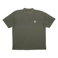 CARHARTT Mens Green Polo Shirt XL Short Sleeve Plain Pocket Logo Workwear