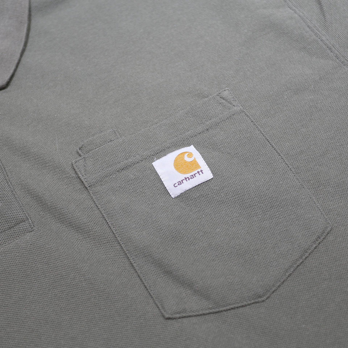 CARHARTT Mens Green Polo Shirt XL Short Sleeve Plain Pocket Logo Workwear