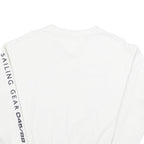 TOMMY JEANS Womens White Sailing Gear Crew Neck XS Cotton Blend Sweatshirt