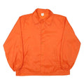 HOLLYWOOD DESIGN Mens Orange Nylon Button Jacket XL Plain Classic Casual