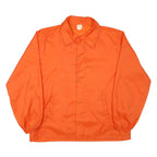 HOLLYWOOD DESIGN Mens Orange Nylon Button Jacket XL Plain Classic Casual