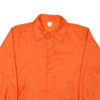 HOLLYWOOD DESIGN Mens Orange Nylon Button Jacket XL Plain Classic Casual