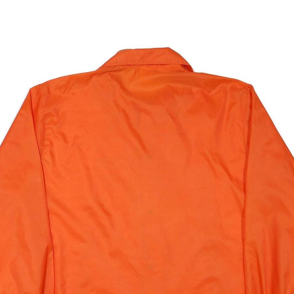 HOLLYWOOD DESIGN Mens Orange Nylon Button Jacket XL Plain Classic Casual