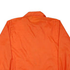 HOLLYWOOD DESIGN Mens Orange Nylon Button Jacket XL Plain Classic Casual