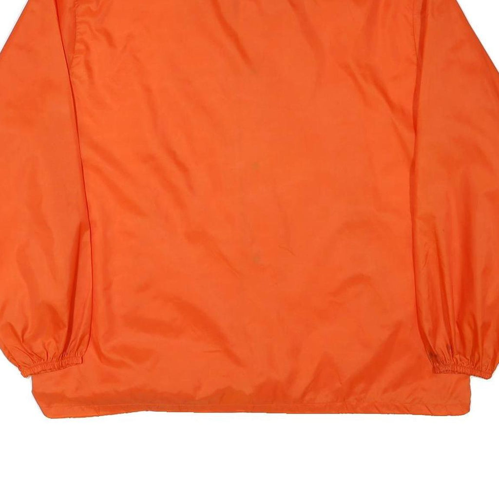 HOLLYWOOD DESIGN Mens Orange Nylon Button Jacket XL Plain Classic Casual