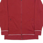 NIKE Mens Red Jacket S Polyester Blend Plain Zip Sports Casual Lightweight