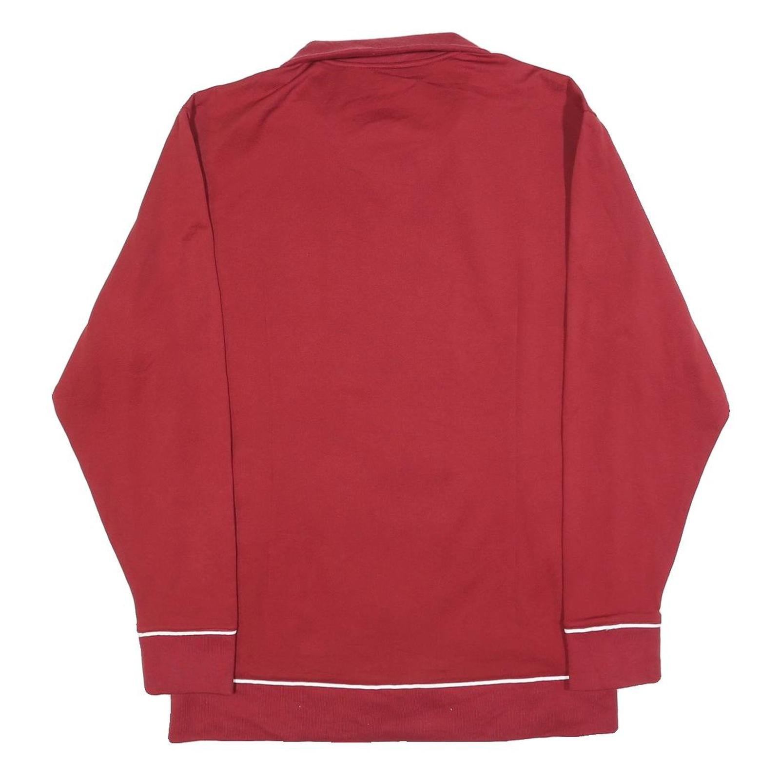 NIKE Mens Red Jacket S Polyester Blend Plain Zip Sports Casual Lightweight