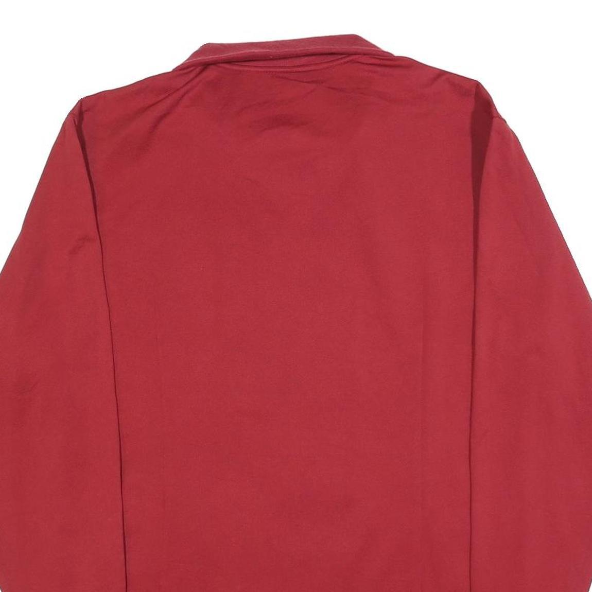 NIKE Mens Red Jacket S Polyester Blend Plain Zip Sports Casual Lightweight