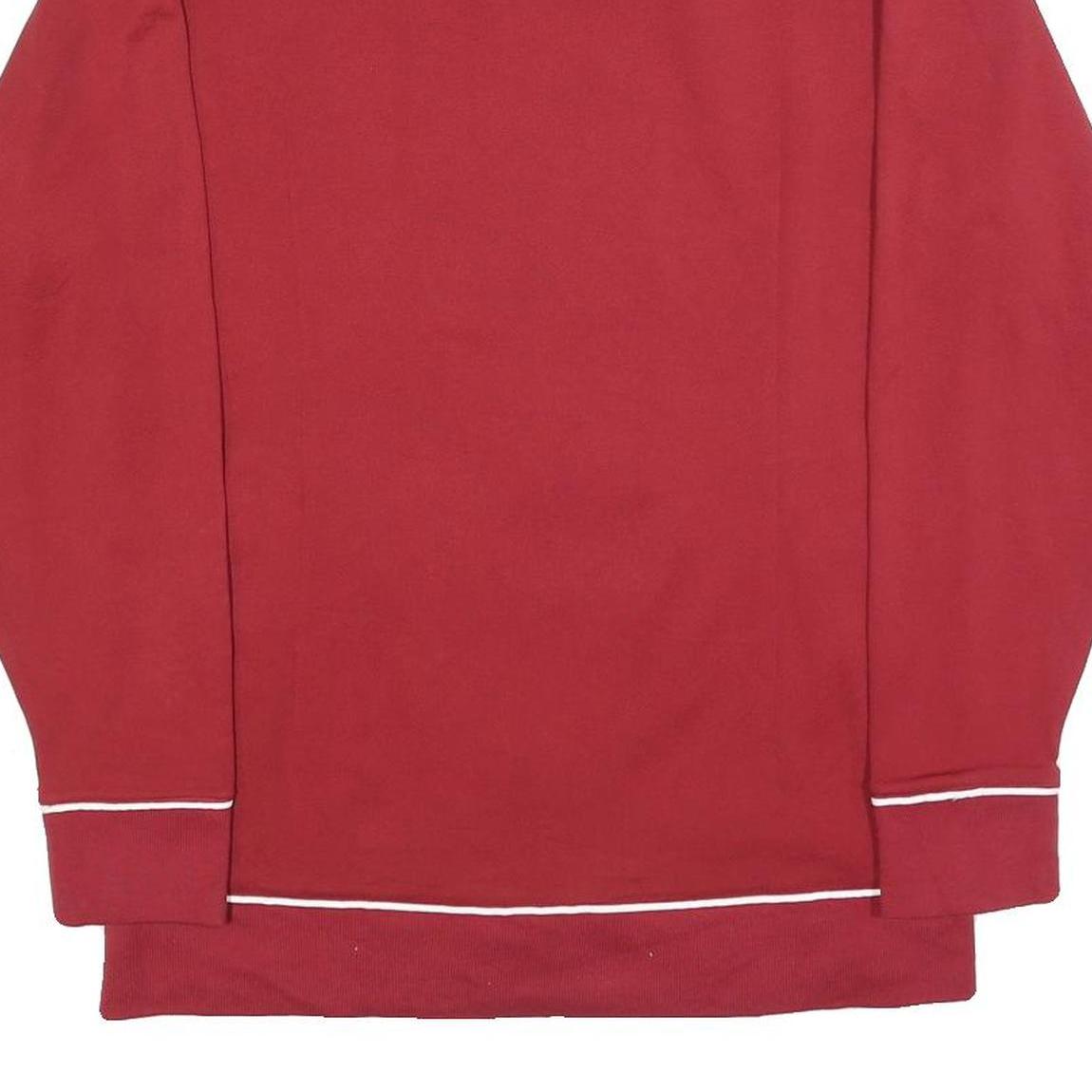 NIKE Mens Red Jacket S Polyester Blend Plain Zip Sports Casual Lightweight