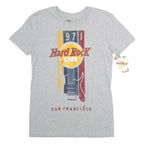 HARD ROCK CAFE Mens Grey 1971 San Francisco Graphic T-Shirt S Short Sleeve Crew