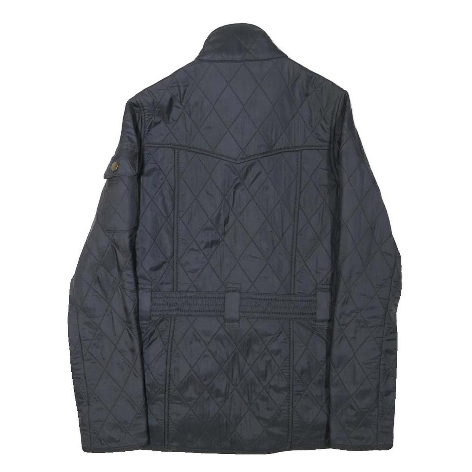 BARBOUR Womens Black Quilted Zip Jacket XXS Polyester Blend Classic Design