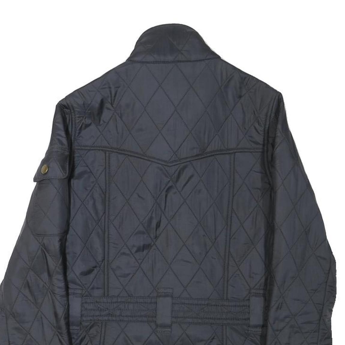 BARBOUR Womens Black Quilted Zip Jacket XXS Polyester Blend Classic Design