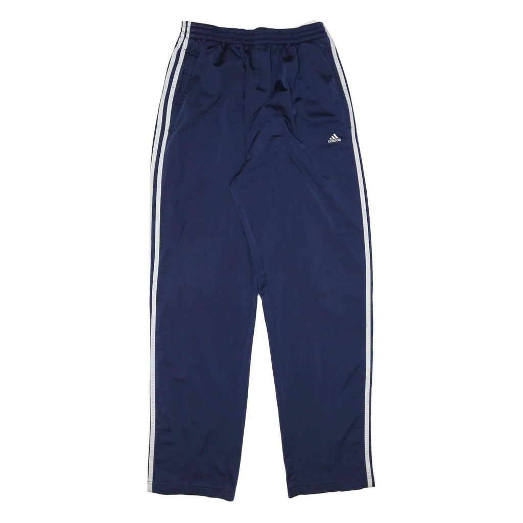ADIDAS Mens Joggers Navy Blue White XL W27 L31 Classic Regular Fit Side Striped