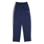 ADIDAS Mens Joggers Navy Blue White XL W27 L31 Classic Regular Fit Side Striped