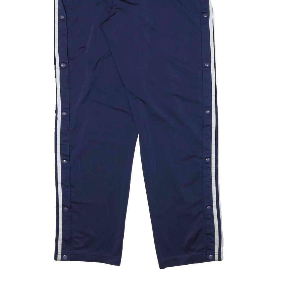 ADIDAS Mens Joggers Navy Blue White XL W27 L31 Classic Regular Fit Side Striped