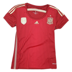 ADIDAS Womens Red & Gold Modern T-Shirt M Short Sleeve Round Neck Sporting Style