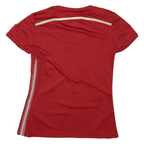 ADIDAS Womens Red & Gold Modern T-Shirt M Short Sleeve Round Neck Sporting Style