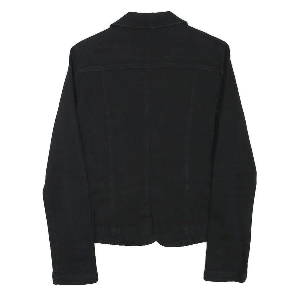 ZARA Womens Black Tailored Jacket XS Cotton Blend Button Plain Classic Style