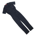 DICKIES Womens Navy Blue Cotton Blend Slim Dungarees XS W28 L30 Workwear