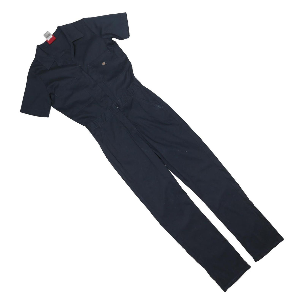 DICKIES Womens Navy Blue Cotton Blend Slim Dungarees XS W28 L30 Workwear