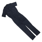 DICKIES Womens Navy Blue Cotton Blend Slim Dungarees XS W28 L30 Workwear
