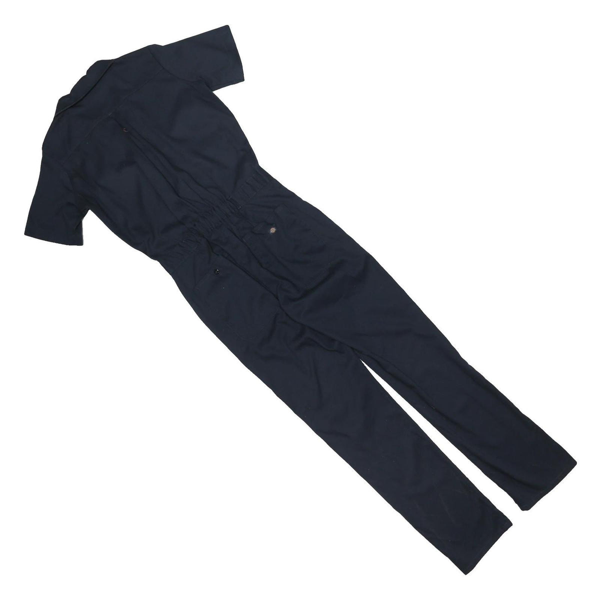 DICKIES Womens Navy Blue Cotton Blend Slim Dungarees XS W28 L30 Workwear