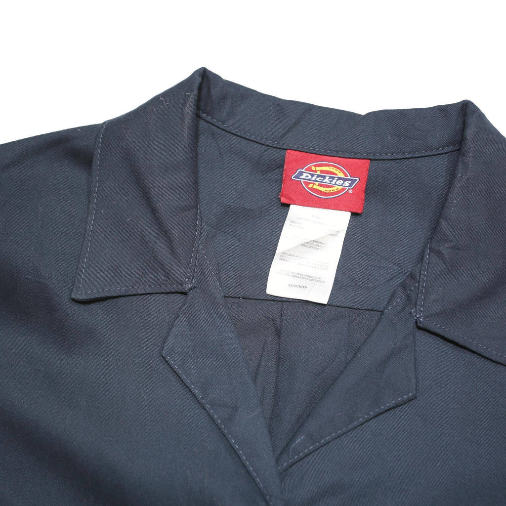 DICKIES Womens Navy Blue Cotton Blend Slim Dungarees XS W28 L30 Workwear