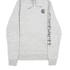 CARHARTT Womens Grey Hoodie XS Logo Graphic Cotton Blend Pullover