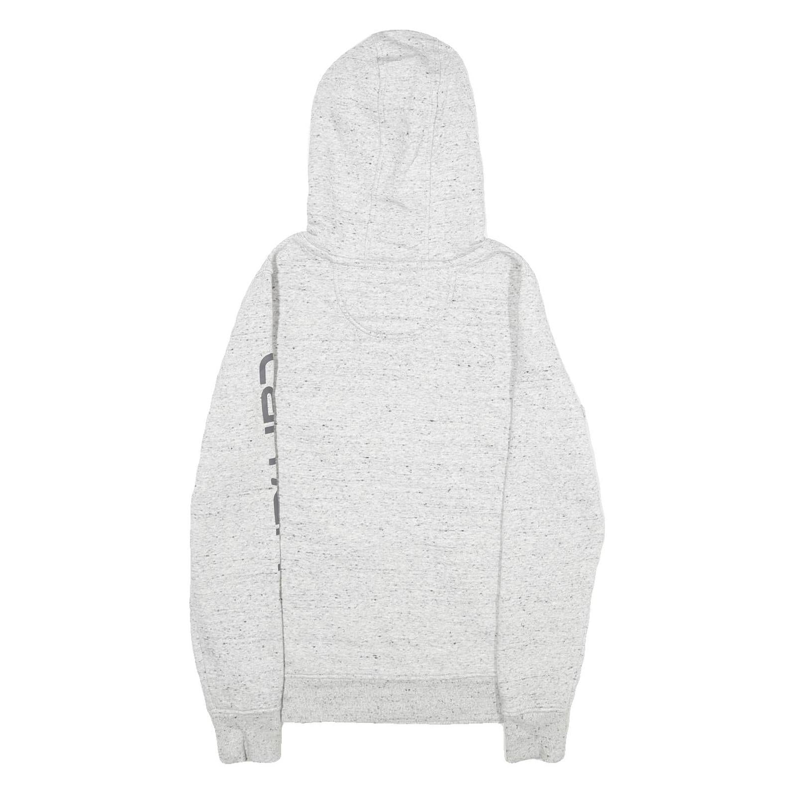 CARHARTT Womens Grey Hoodie XS Logo Graphic Cotton Blend Pullover