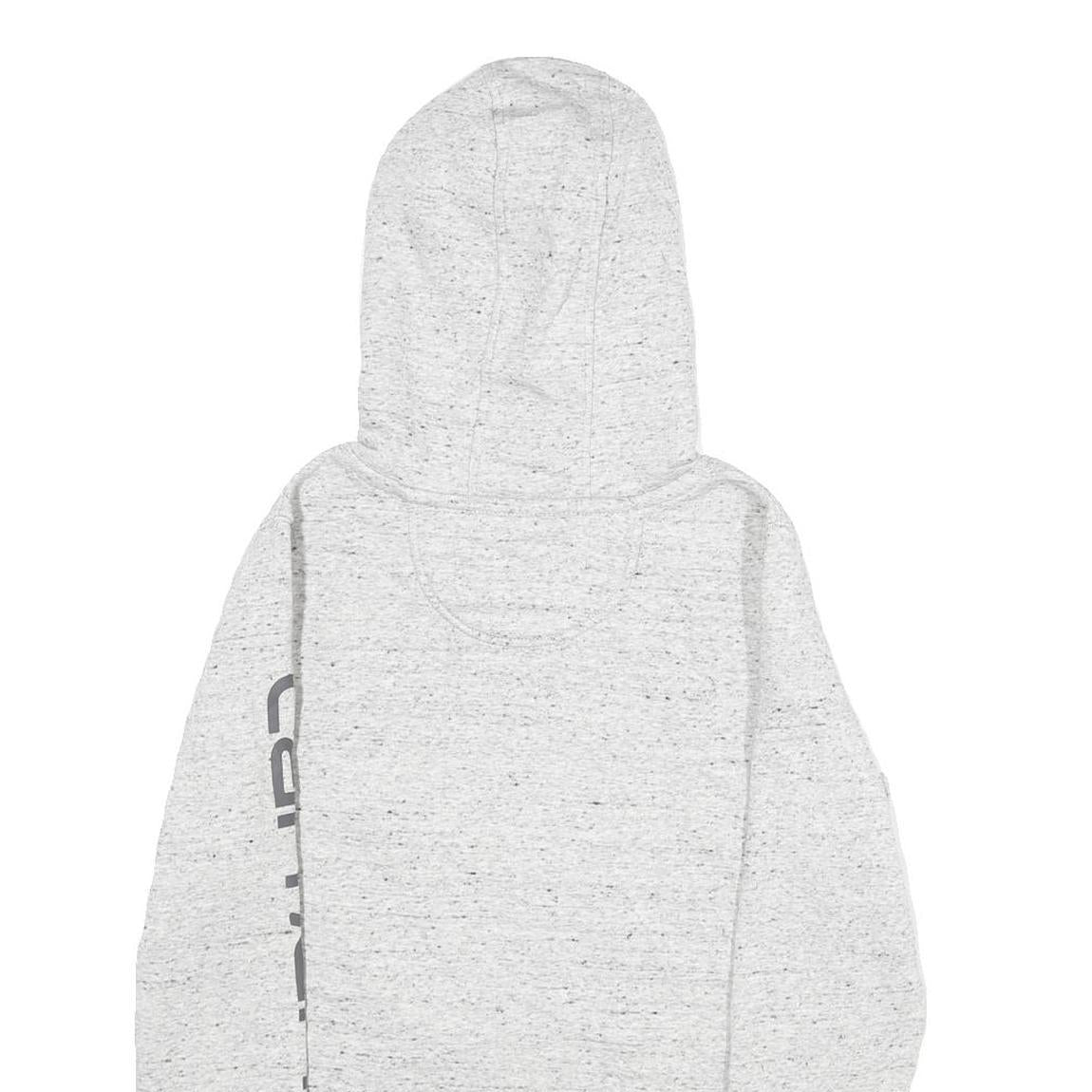 CARHARTT Womens Grey Hoodie XS Logo Graphic Cotton Blend Pullover