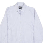 BOSS HUGO BOSS Mens Blue Plain Shirt L Cotton Long Sleeve Button Collar