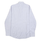 BOSS HUGO BOSS Mens Blue Plain Shirt L Cotton Long Sleeve Button Collar