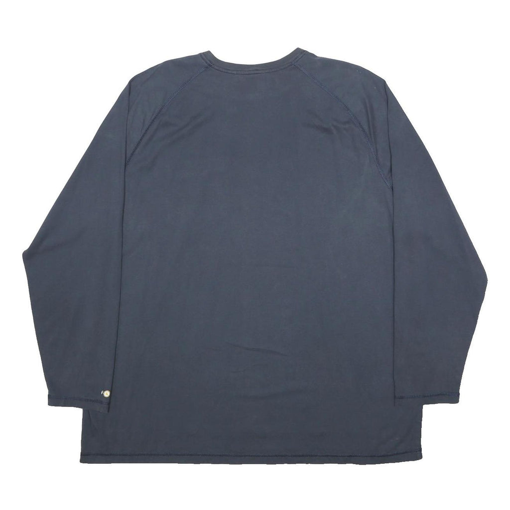 CARHARTT Mens Blue Long Sleeve Crew Neck Pocket T-Shirt 2XL Workwear Casual