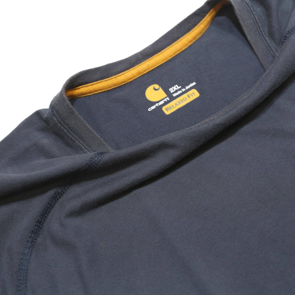 CARHARTT Mens Blue Long Sleeve Crew Neck Pocket T-Shirt 2XL Workwear Casual