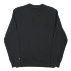 CHAMPION Mens Black Cotton Blend Crew Neck M Sweatshirt Logo Print Pullover