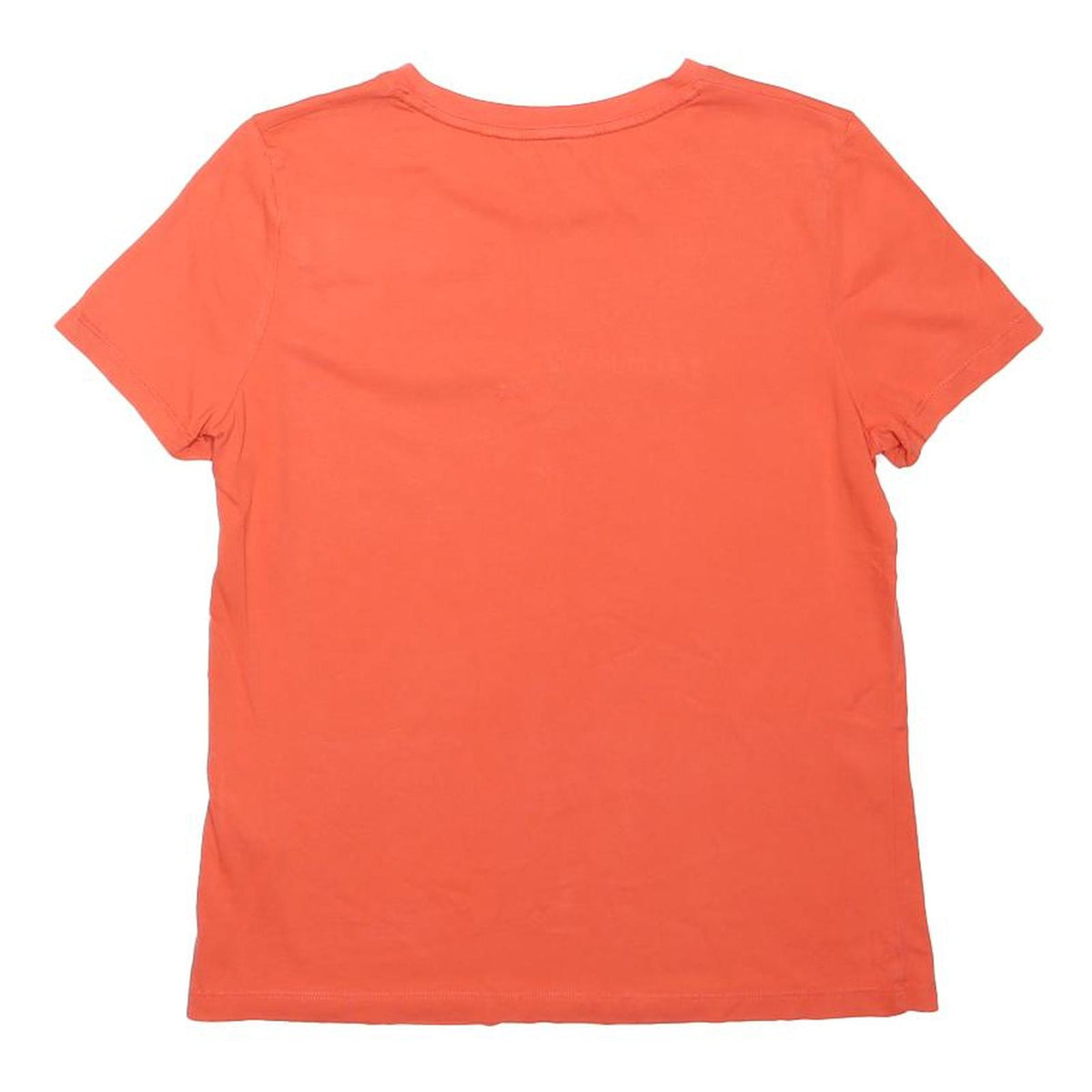 TOMMY HILFIGER Mens Orange Cotton Blend T-Shirt S Short Sleeve Crew Neck Logo