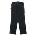 DICKIES Womens Regular Black Jeans Denim W26 L29 Contrast Stitching Zip Closure