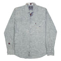 DARIO BELTRAN Mens Grey Cotton Shirt M Casual Long Sleeve Button Down